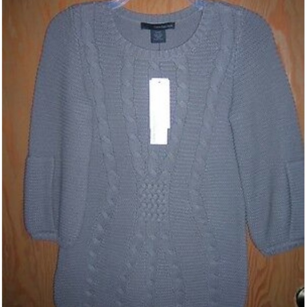 NWT CALVIN KLEIN Cable Accent Sweater Small